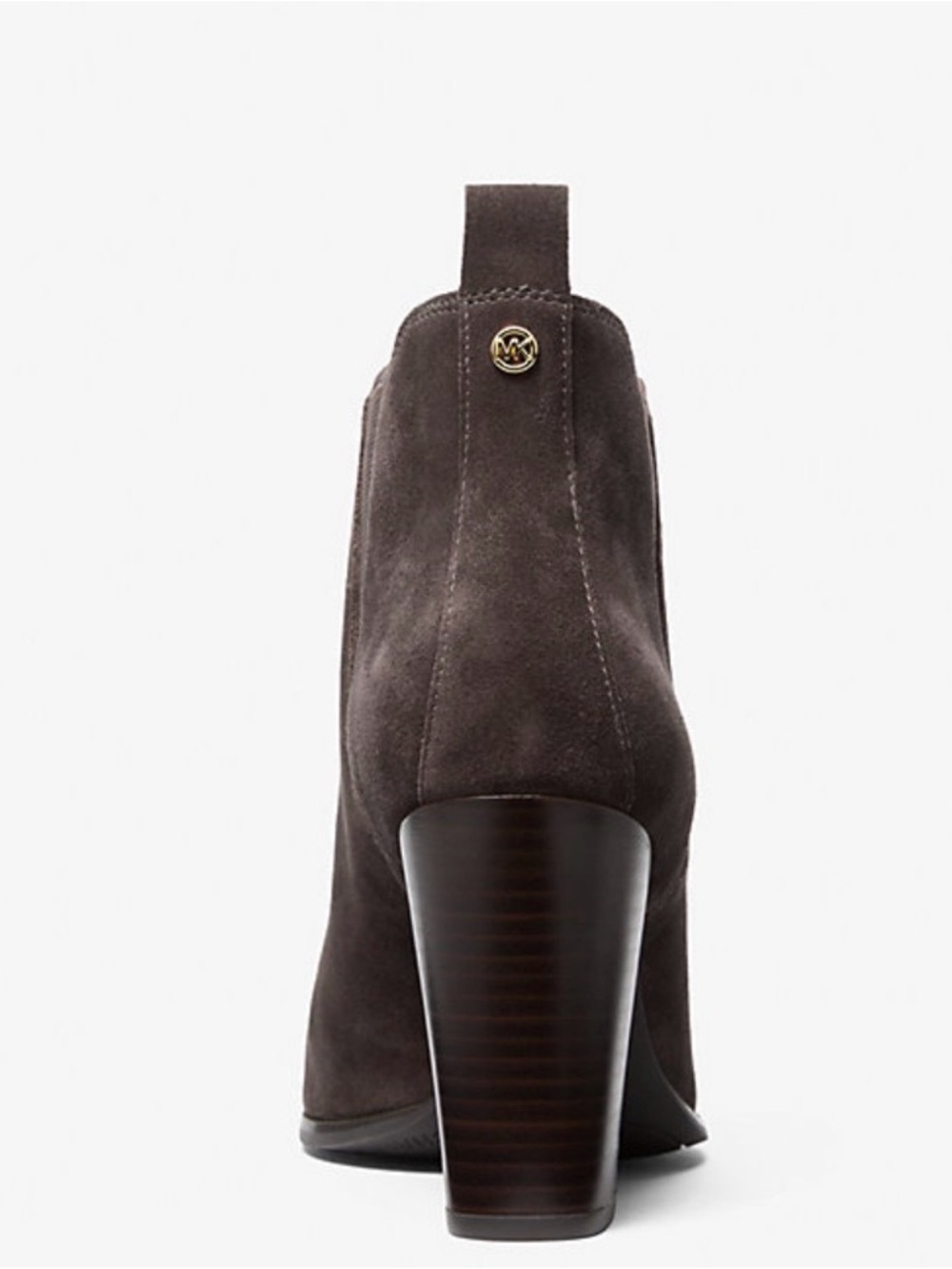 Women's Evaline Suede Leather Block Heel Ankle Bootie - Brown size 8 - Picture 3 of 10